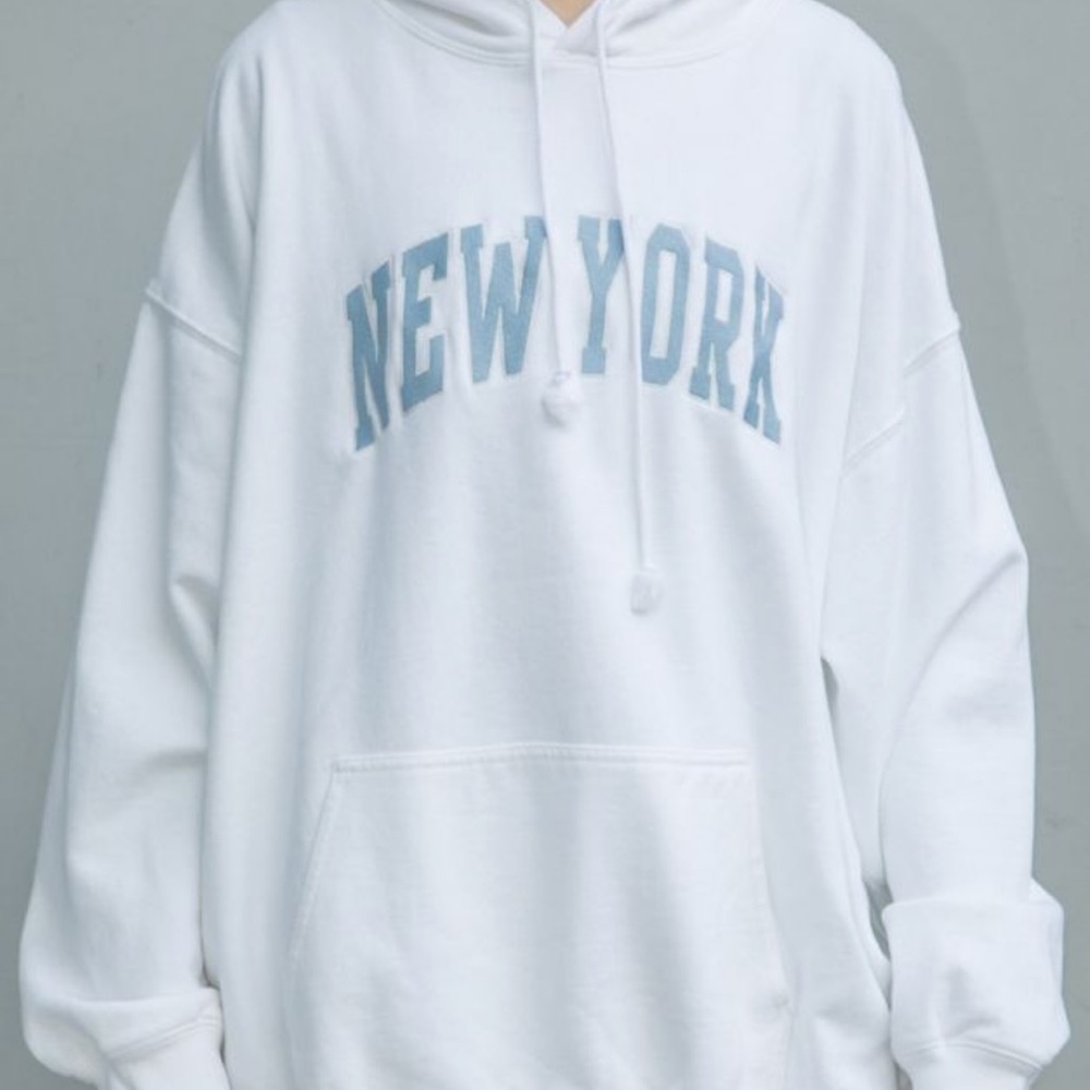 Brandy Melville Oversized White Hoodie